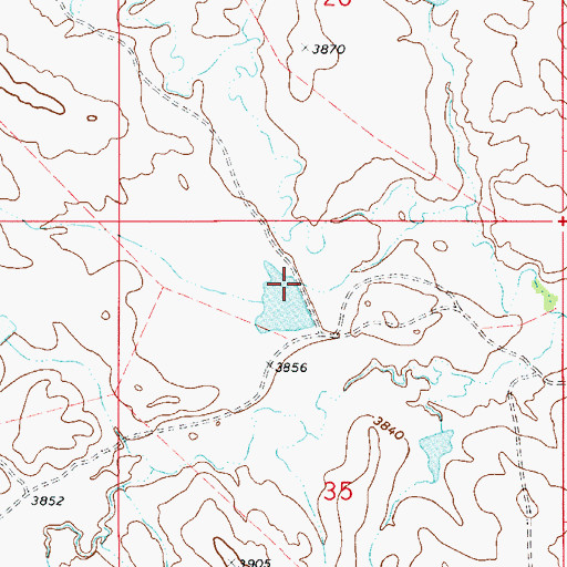Topographic Map of Queen of Hearts Dam, MT
