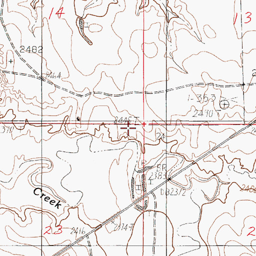 Topographic Map of Snowfall Dam, MT