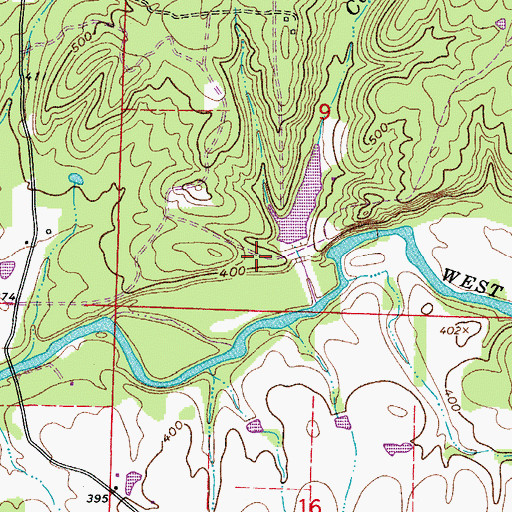 Topographic Map of West Fork Point Remove Creek Site 12 Dam, AR