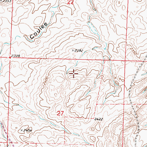 Topographic Map of Hillbilly Dam, MT