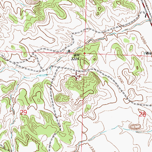 Topographic Map of Colstrip Evaporation Pond Dam, MT