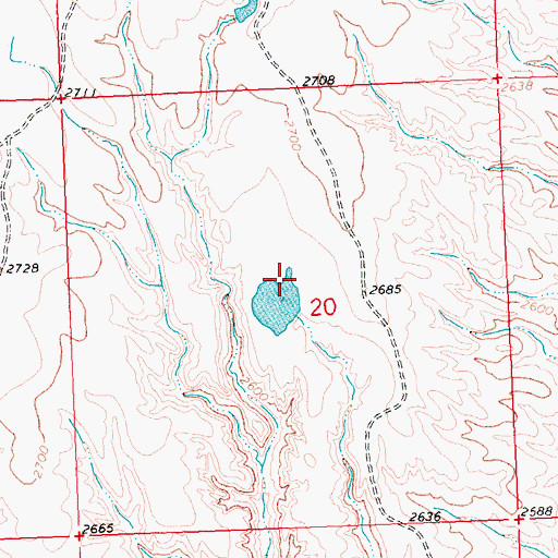 Topographic Map of Vesvick Dam, MT