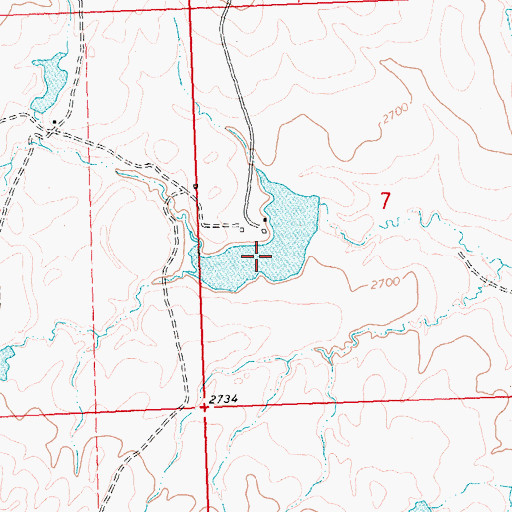 Topographic Map of Second Telegraph Dam, MT
