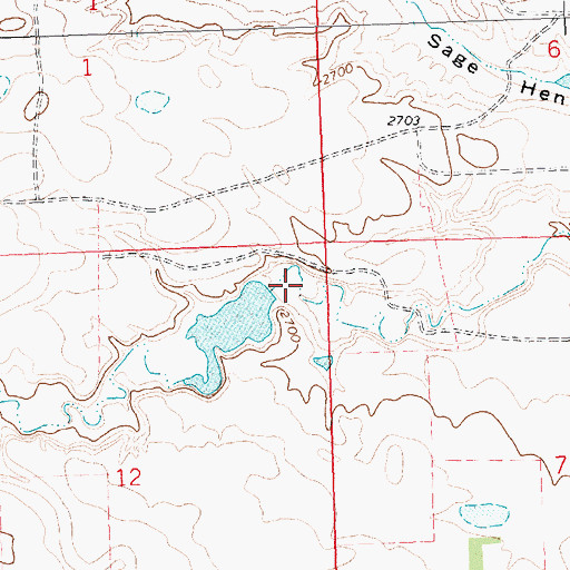 Topographic Map of T-Bird Dam, MT