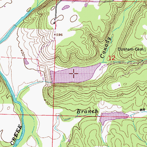 Topographic Map of West Fork Point Remove Creek Site 13 Reservoir, AR