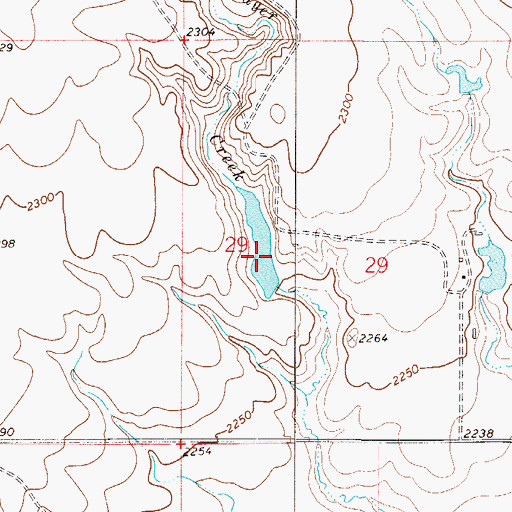 Topographic Map of Wilma Dam, MT