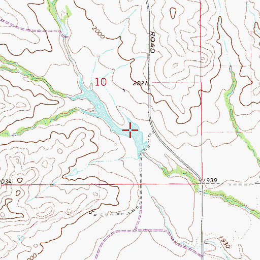 Topographic Map of Belushi Dam, MT