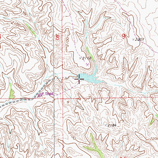 Topographic Map of Gettin' High Dam, MT