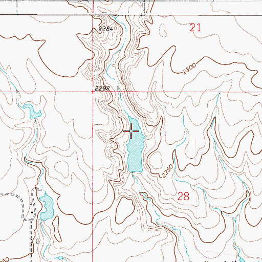 Topographic Map of Barney Rubbel Dam, MT