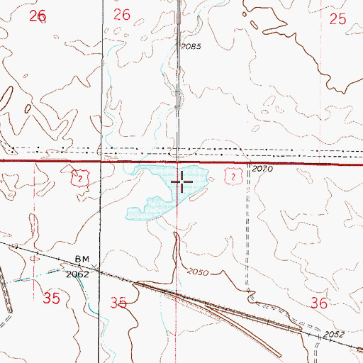 Topographic Map of Don Number 1 Dam, MT