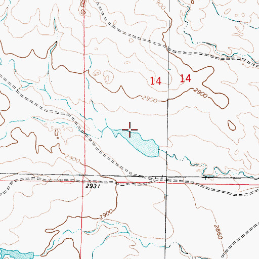Topographic Map of Disco Creek Dam, MT