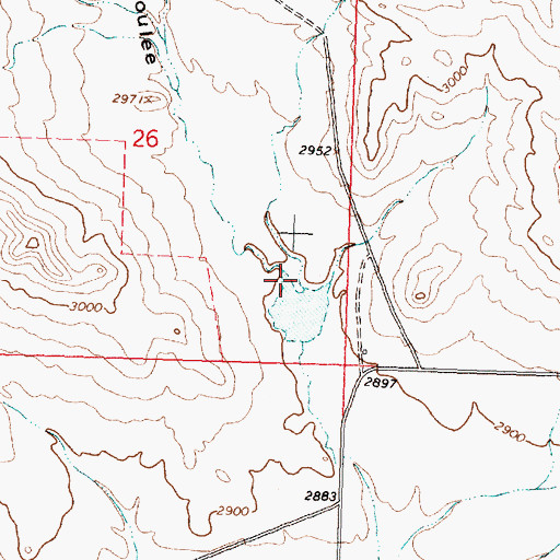 Topographic Map of Haypense Dam, MT