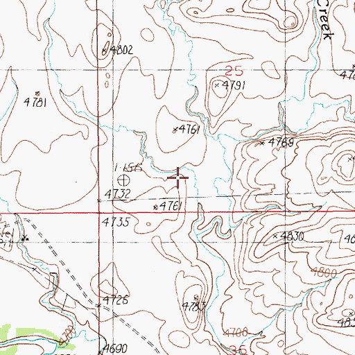Topographic Map of Lake Adam North Dam, MT