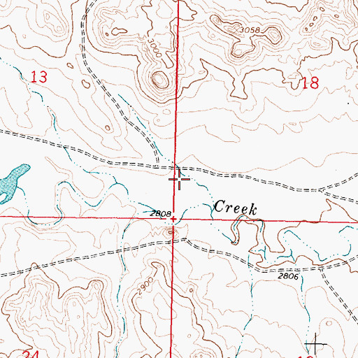 Topographic Map of Magnesia Dam, MT