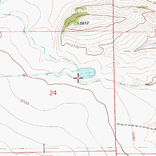 Topographic Map of White Elk Dam, MT