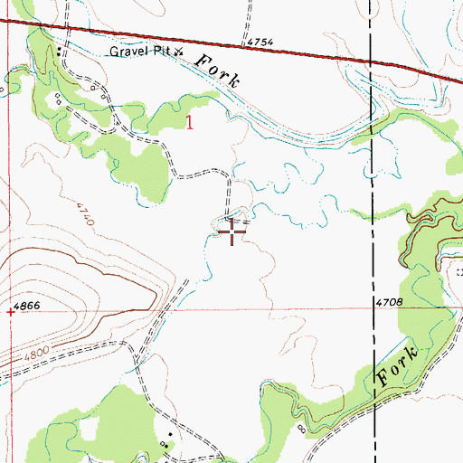 Topographic Map of Third Stooges Dam, MT