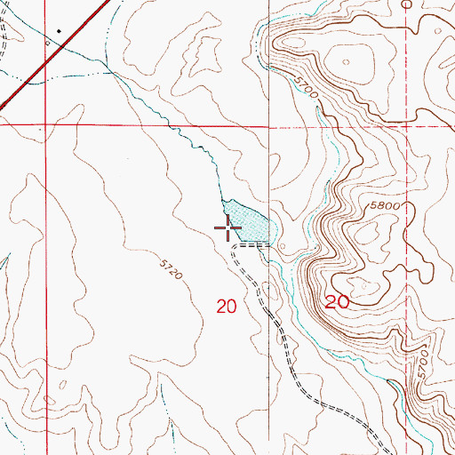 Topographic Map of Schindal Battle I Dam, MT