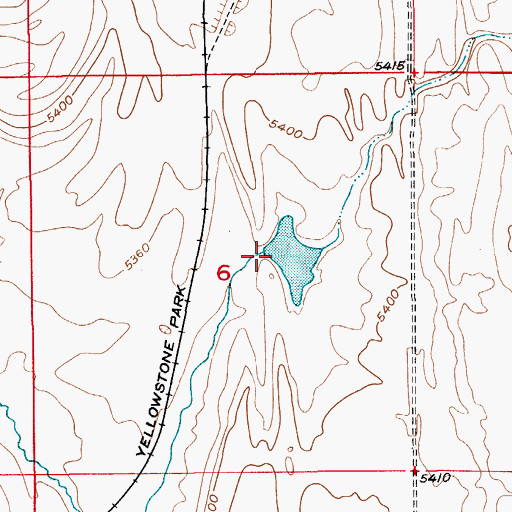Topographic Map of Turkey Straw Dam, MT