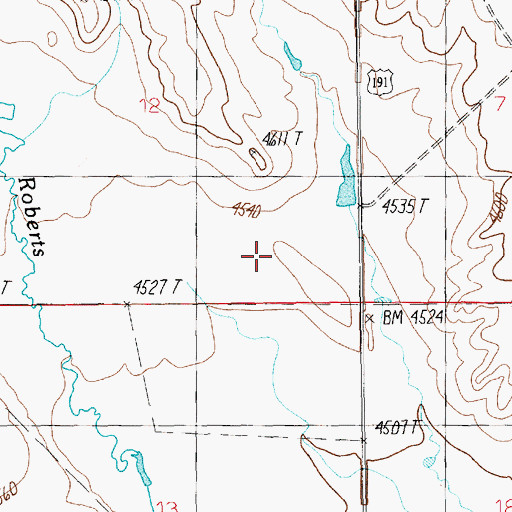 Topographic Map of Grazing Antelope Dam, MT