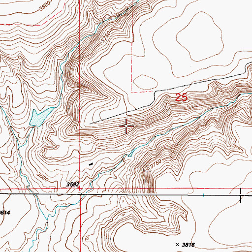 Topographic Map of Neuman Number 2 Dam, MT