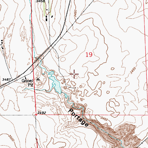 Topographic Map of Charlotts Webb Dam, MT