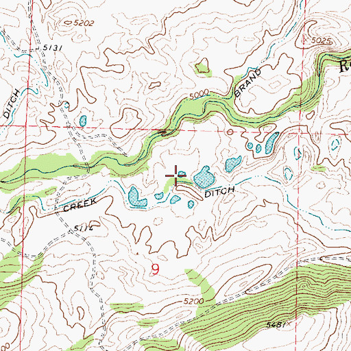 Topographic Map of Rock Creek Lake Dam, MT