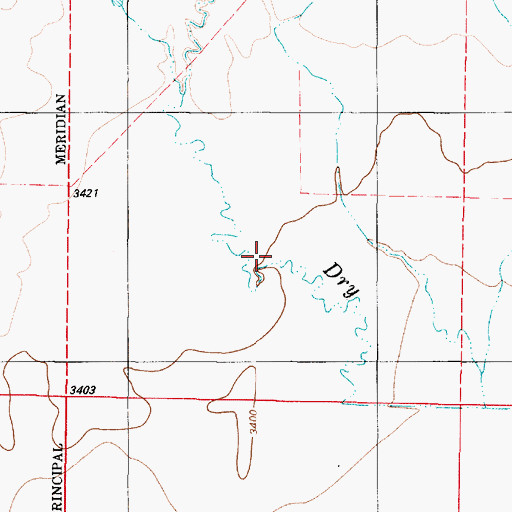 Topographic Map of Dry Fork Fairhaven Number 1 Dam, MT