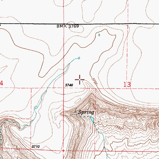 Topographic Map of W C Eustance Number 1 Dam, MT