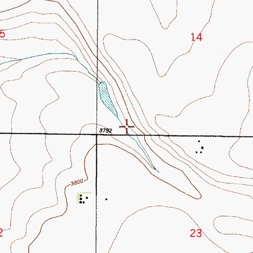 Topographic Map of Muddy Spots Dam, MT