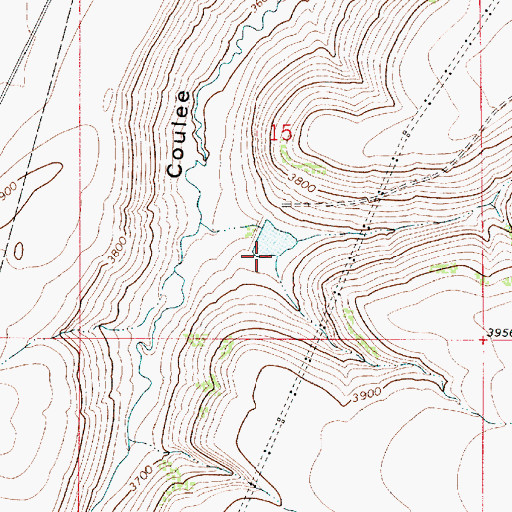 Topographic Map of Spaniard Dam, MT