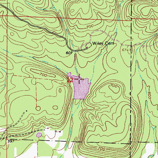Topographic Map of West Fork Point Remove Creek Site Eight Dam, AR