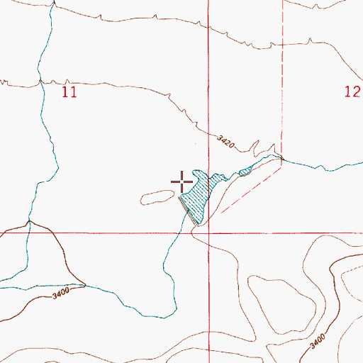 Topographic Map of Payton Place Dam, MT