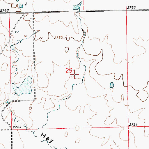 Topographic Map of Haylodge Number 2 Dam, MT