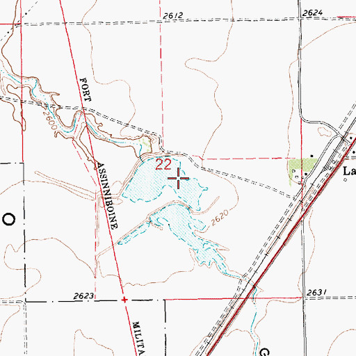 Topographic Map of Big Gravel Dam Number 1, MT