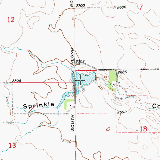 Topographic Map of Rain Dancer Dam, MT