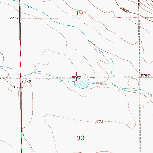 Topographic Map of New Calve Dam, MT