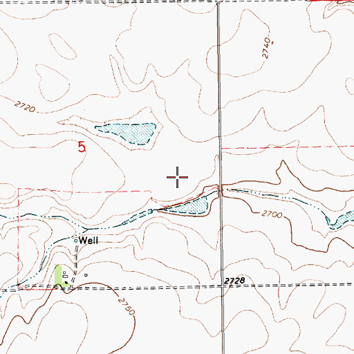 Topographic Map of Pollington Coulee Dam, MT