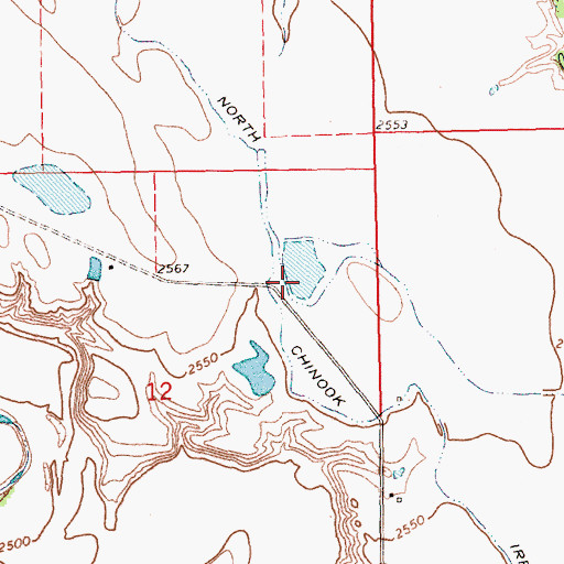 Topographic Map of Elias Number 1 Dam, MT