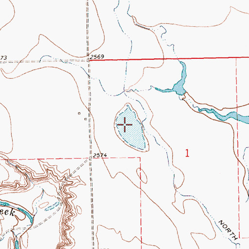 Topographic Map of Skoyen Dam, MT