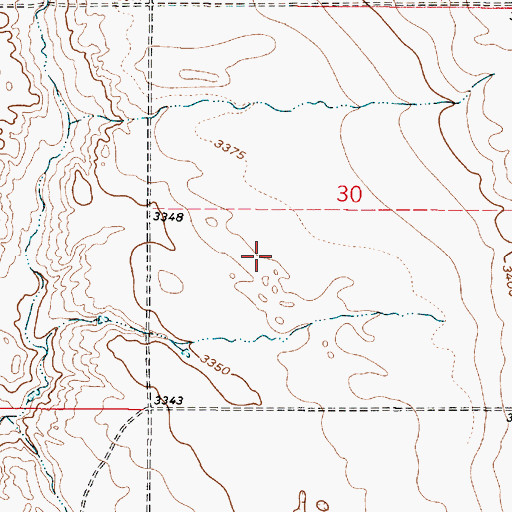 Topographic Map of Allison Dam, MT