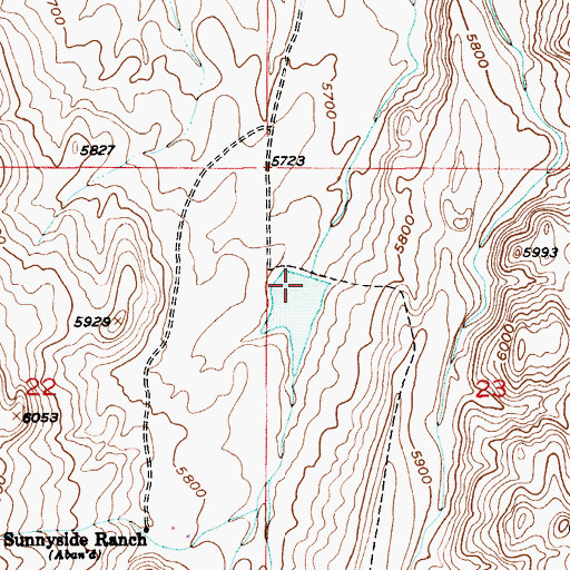 Topographic Map of Golden Meadow Dam, MT