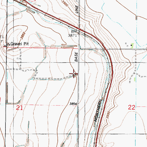 Topographic Map of Half-Pint Dam, MT
