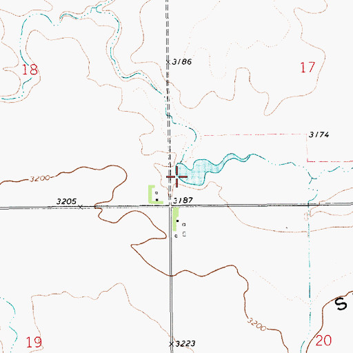 Topographic Map of Little Phantom Dam, MT