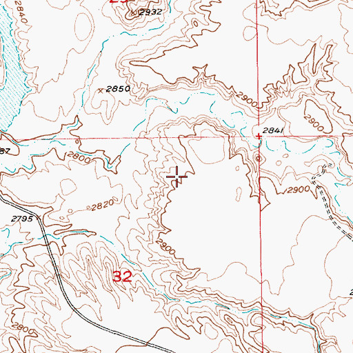 Topographic Map of MacDonalds Farm Reservoir Dam, MT