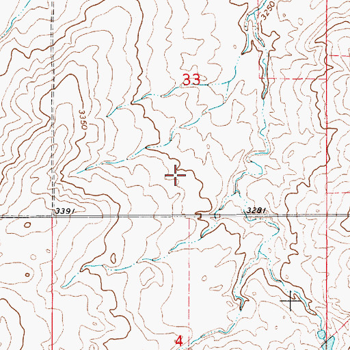 Topographic Map of Tacky Dam, MT