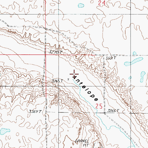 Topographic Map of Leepin' Antelope Dam, MT
