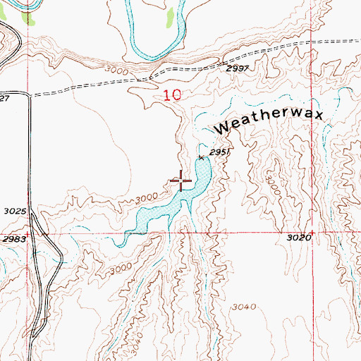 Topographic Map of Bees Hive Dam, MT