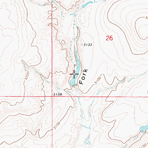 Topographic Map of Sweet Pea Dam, MT