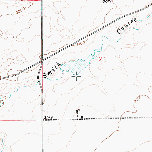Topographic Map of Godfather Dam, MT