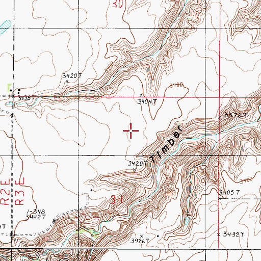 Topographic Map of Lumberjack Junior Dam, MT